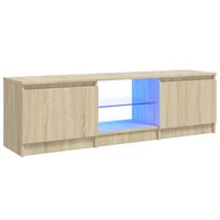 vidaXL TV skrinka s LED svetlami dub sonoma 120x30x35,5 cm