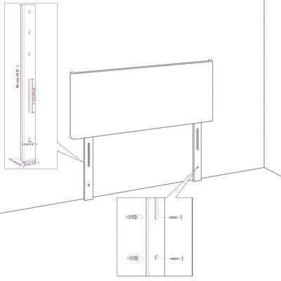 vidaXL Čelá postele 2 ks bledosivé 100x5x78/88 cm látka