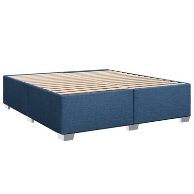 vidaXL Posteľný rám boxspring s matracom modrý 180x200 cm látka