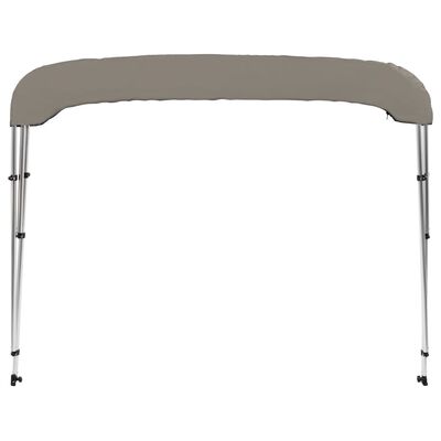 vidaXL Strieška bimini s 3 oblúkmi sivá 183x196x137 cm