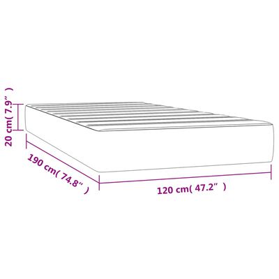 vidaXL Matrac s taštičkovými pružinami biely 120x190x20 cm umelá koža