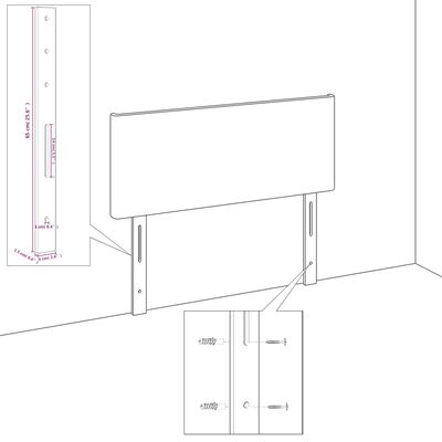 vidaXL Čelo postele s LED krémové 144x5x78/88 cm látka