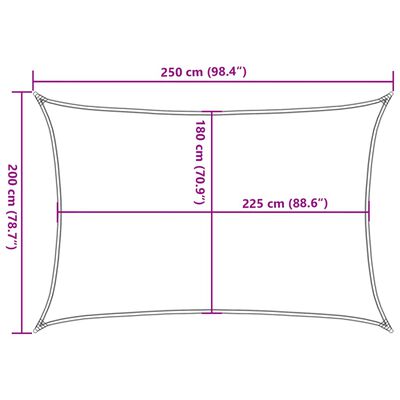 vidaXL Tieniaca plachta 160 g/m² čierna 2x2,5 m HDPE