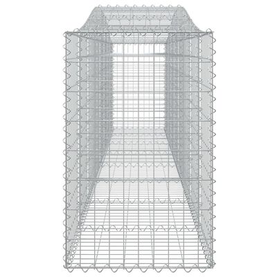 vidaXL Oblúkové gabionové koše 6 ks 400x50x80/100cm pozinkované železo