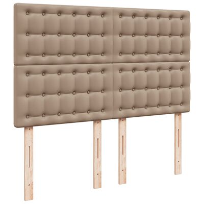 vidaXL Boxspring posteľ s matracom kapučínová 140x200 cm umelá koža