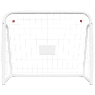 vidaXL Futbalová bránka so sieťou biela 214x75x152 cm oceľ a polyester