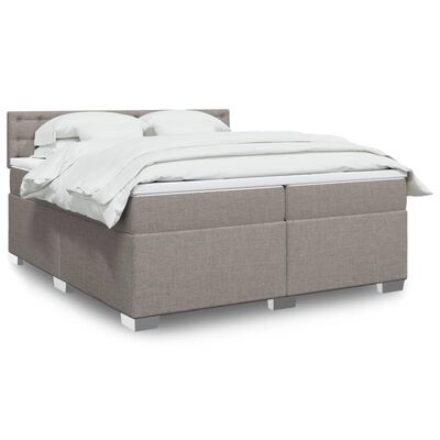 vidaXL Boxspring posteľ s matracom sivohnedý 200x200 cm látka