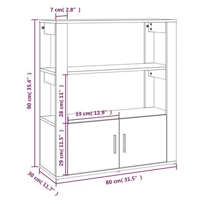 vidaXL Komoda lesklá biela 80x30x90 cm spracované drevo