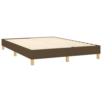 vidaXL Boxspring posteľ s matracom tmavohnedá 140x190 cm látka