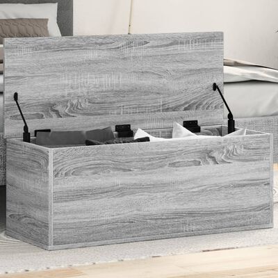 vidaXL Úložný box sivý dub sonoma 90x35x35 cm spracované drevo