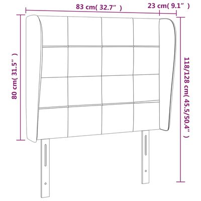 vidaXL Čelo postele so záhybmi tmavohnedé 83x23x118/128 cm látka