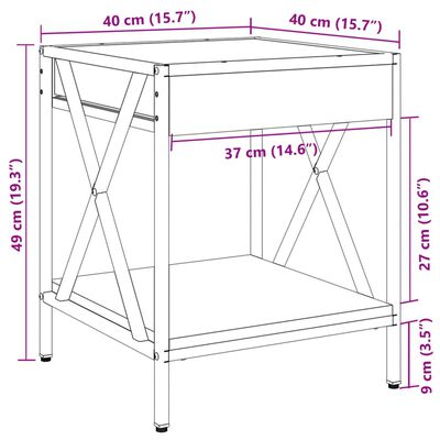 vidaXL Konferenčný stolík s nekonečnými LED čierny 90x50x41 cm