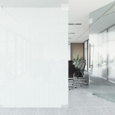 vidaXL Okenná fólia statická matná transparentná biela 90x500 cm PVC