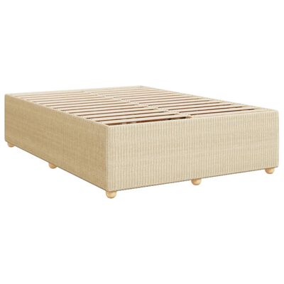 vidaXL Boxspring posteľ s matracom krémový 140x190 cm látka