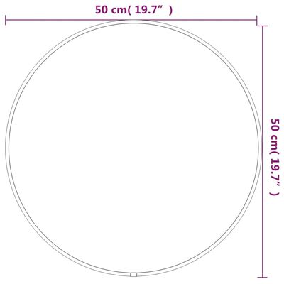 vidaXL Nástenné zrkadlo strieborné Ø 50 cm okrúhle