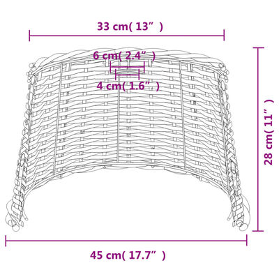 vidaXL Tienidlo na stropnú lampu biele Ø45x28 cm prútené