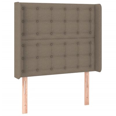 vidaXL Posteľ boxsping s matracom a LED sivohnedá 100x200 cm látka