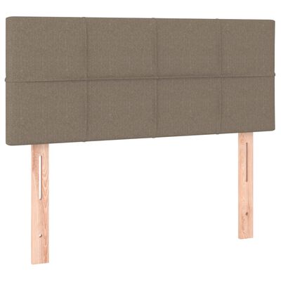 vidaXL Posteľný rám boxspring s matracom sivohnedý 90x190 cm látka