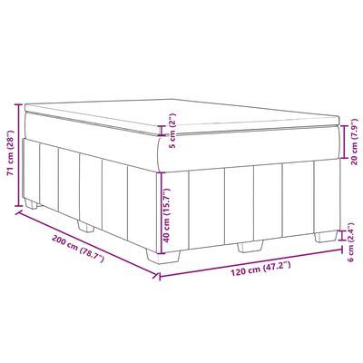 vidaXL Boxspring posteľ s matracom modrá 120x200 cm látka