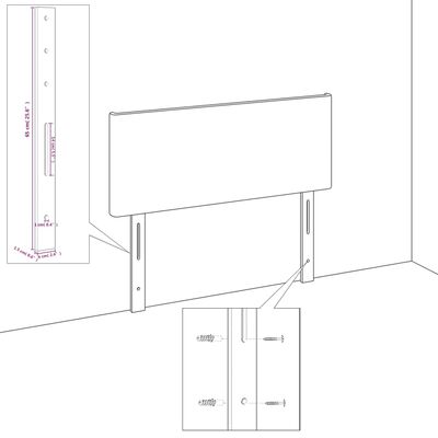 vidaXL Čelá postele 4 ks hnedý 100x5x78/88 cm látka