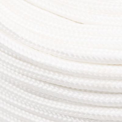 vidaXL Lodné lano biele 8 mm 50 m polypropylén