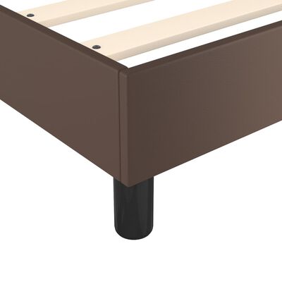 vidaXL Rám na boxspring posteľ, hnedý 180x200 cm, umelá koža