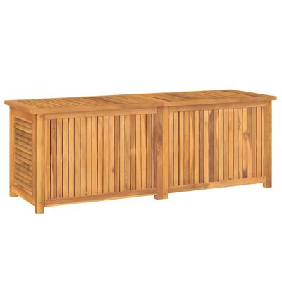 vidaXL Záhradný úložný box s vreckom 150x50x53 cm masívny teak