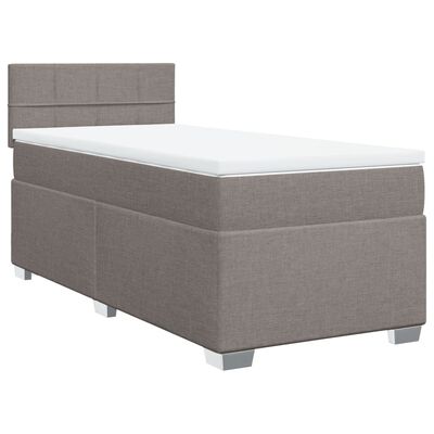 vidaXL Boxspring posteľ s matracom sivohnedý 100x200 cm látka