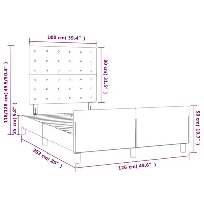 vidaXL Posteľný rám s čelom čierny 120x200 cm umelá koža