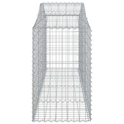 vidaXL Oblúkové gabionové koše 5 ks 200x50x80/100cm pozinkované železo