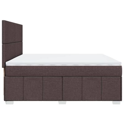 vidaXL Boxspring posteľ s matracom tmavohnedá 200x200 cm látka