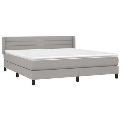 vidaXL Boxspring posteľ s matracom svetlosivá 100x200 cm látka