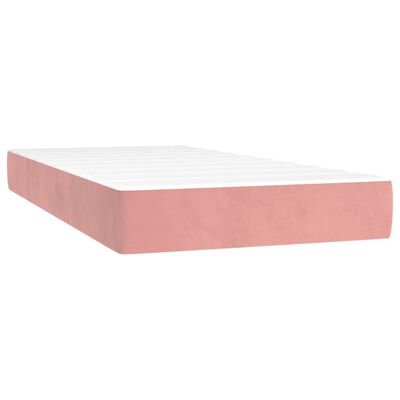 vidaXL Boxspring posteľ s matracom, ružová 120x190 cm, zamat