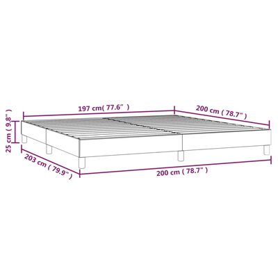 vidaXL Posteľný rám kapučínový 200x200 cm umelá koža