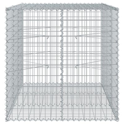 vidaXL Gabiónový kôš s krytom 150x100x100 cm pozinkované železo