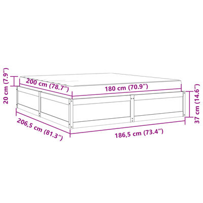 vidaXL Posteľ s matracom biela 180x200 cm masívna borovica