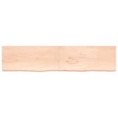 vidaXL Stolová doska 220x50x(2-6) cm, neošetrený dubový masív