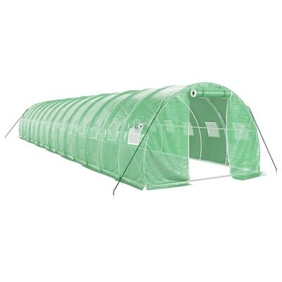 vidaXL Fóliovník s oceľovým rámom zelený 42 m² 14x3x2 m