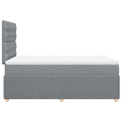 vidaXL Boxspring posteľ s matracom bledosivá 120x190 cm látka