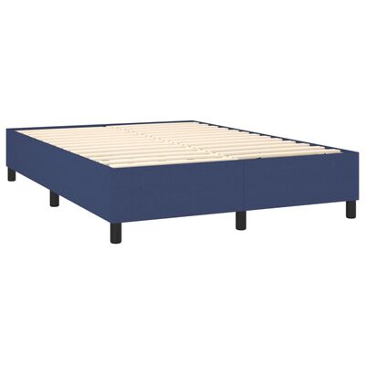 vidaXL Boxspring posteľ s matracom modrý 140x190 cm látka