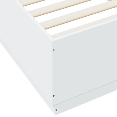 vidaXL Posteľný rám biely 100x200 cm kompozitné drevo