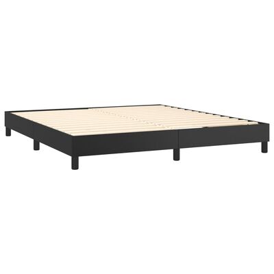 vidaXL Boxspring posteľ s matracom čierna 180x200 cm umelá koža