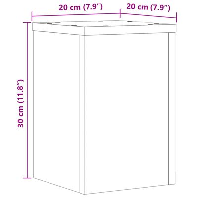 vidaXL Stojany na rastliny 2 ks biele 20x20x30 cm kompozitné drevo