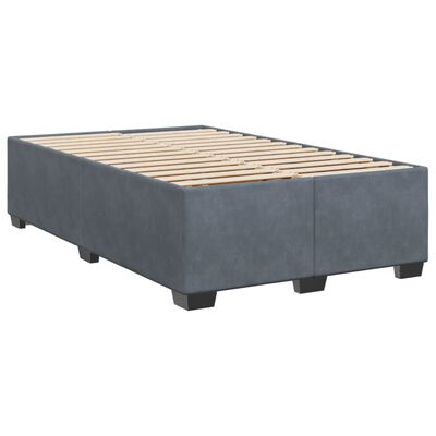 vidaXL Boxspring posteľ s matracom, tmavosivá 120x190 cm, zamat