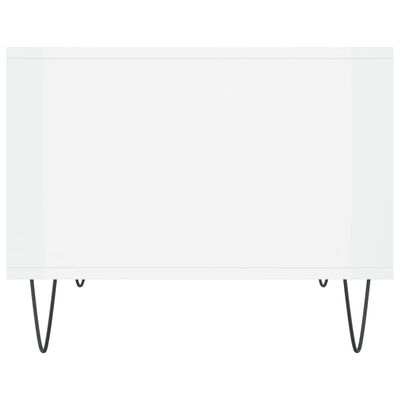 vidaXL Konferenčný stolík lesklý biely 60x50x40 cm spracované drevo