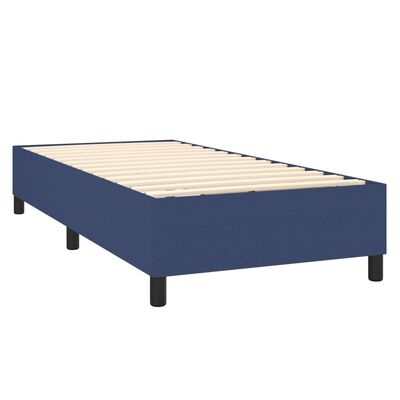 vidaXL Boxspring posteľ s matracom modrá 100x200 cm látka