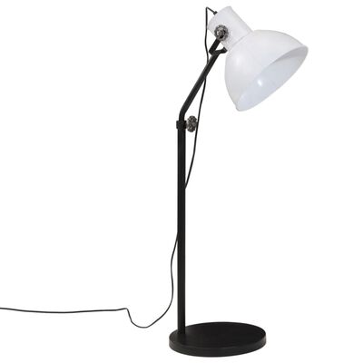 vidaXL Podlahová lampa 25 W biela 30x30x90-150 cm E27