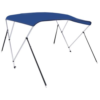 vidaXL Strieška Bimini s 3 oblúkmi, modrá 183x140x137 cm