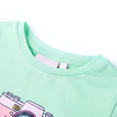 Detské tričko žiarivo zelené 104