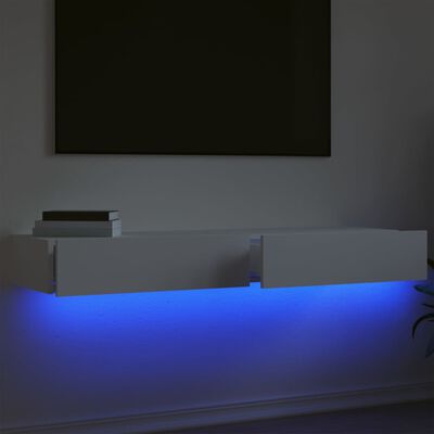 vidaXL TV skrinky s LED svetlami 2 ks biele 60x35x15,5 cm
